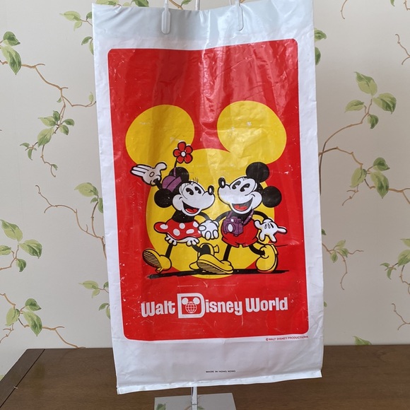 VTG Walt Disney World Mickey and Minnie Mouse  Shopping Bag with Handles - Picture 10 of 10